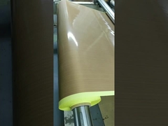 Beige Adhesive PTFE Coated Fiberglass Fabric Smooth Surface Aging Resistance
