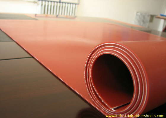 Dark Red Heat Resistant Silicone Rubber Sheet 1PLY 0.5-6.0mm Thick