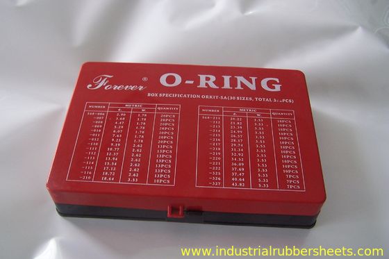 NBR Rubber O Ring Kit ISO3601 AS568A DIN3771 JIS B2401 Standard,Yellow and Red Color