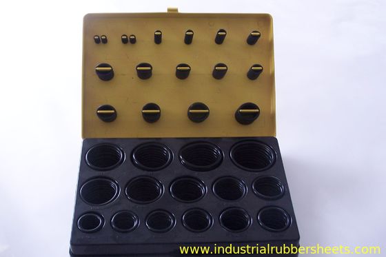 NBR Rubber O Ring Kit ISO3601 AS568A DIN3771 JIS B2401 Standard,Yellow and Red Color