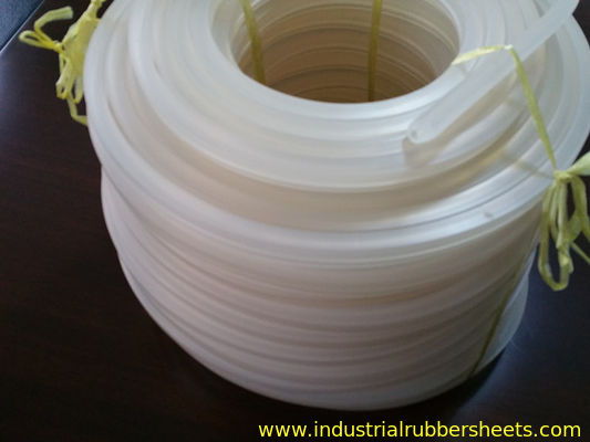 Brown Silicone Stripe Food Grade / Silicone Rubber Cord Without Smell High Tensile Strength