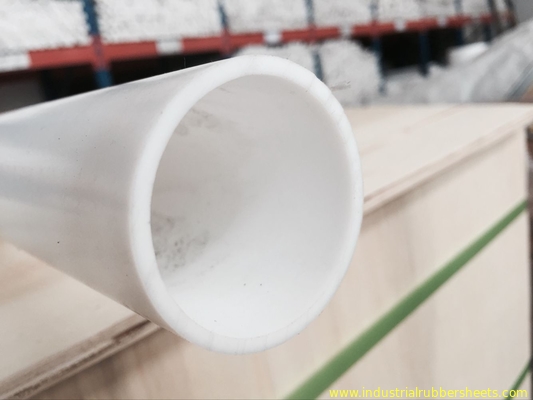 الصناعية الصف الأبيض مصبوب PTFE أنبوب / 100 ٪ عذراء PTFE الأنابيب سطح أملس