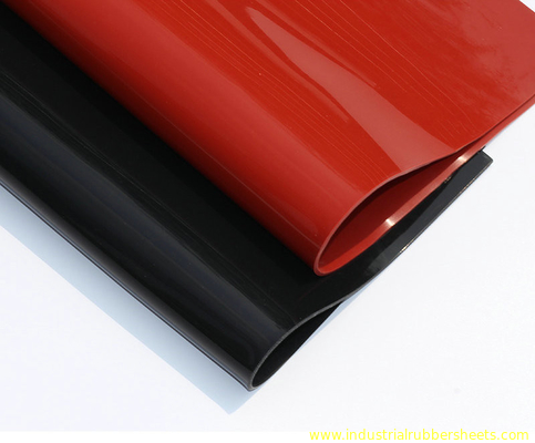 لوح سيليكون أحمر ، أسود ، رولات سيليكون مقاس 1-10 مم × 1.2 م × 10 م