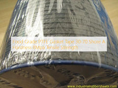 الصف الغذائي PTFE الشريط الصلب 30-70 الشاطئ A صلابة 8Mpa قوة الشد