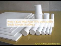 أبيض / أسود 100% عذراء PTFE ورقة 3A3001 قوة الشد 20-30 ميجا باسكال