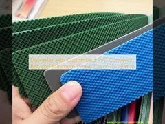 عمليات تسليم مع سير ناقل PVC مخصص وقطر عجلة لا يقل عن 10-180 ملم