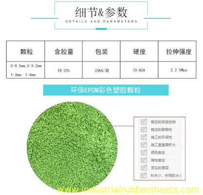 2-4mm Virgin EPDM Rubber Granules with 70 Shore A Hardness for Industrial Use