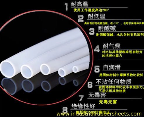 Id1mm X Od2mm X 100m خرطوم PTFE أبيض لدرجة حرارة عالية