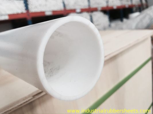 الصناعية الصف الأبيض مصبوب PTFE أنبوب / 100 ٪ عذراء PTFE الأنابيب سطح أملس
